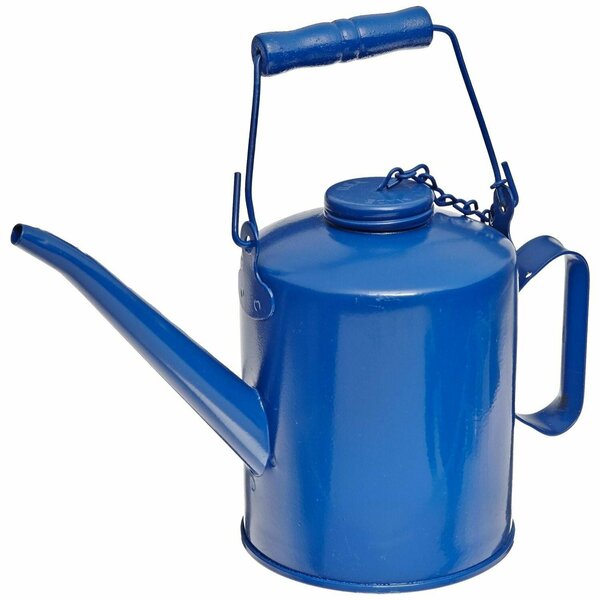 Eagle TALLOW POTS & LIFT OIL DRAIN CAN, Blue Steel w/Top Handle & Top Cap Chain, CAPACITY: 4 Pint 211THTC